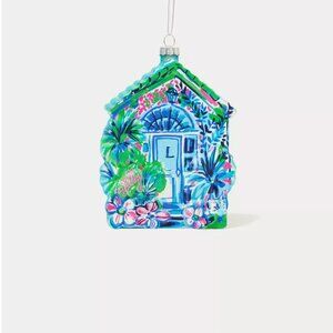 NEW in Box Lilly Pulitzer Floral Lilly’s house Christmas Holiday ornament